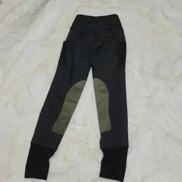 Botori Life Riding Pants Leggings Size XS Women's Black Olive Green - Picture 7 of 7